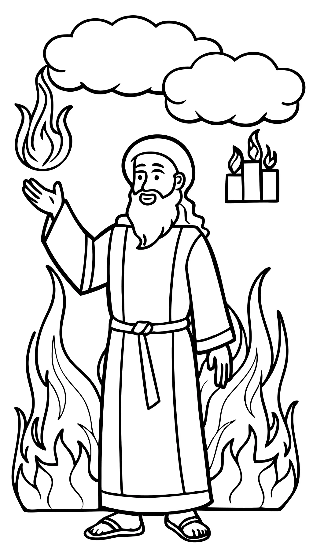 elijah and prophets of baal coloring page